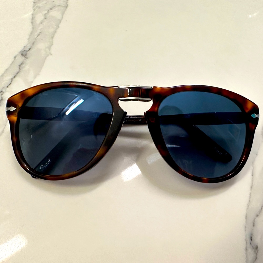 Authentic Persol Folding Sunglasses- Havana/tortoise color with polarized lenses